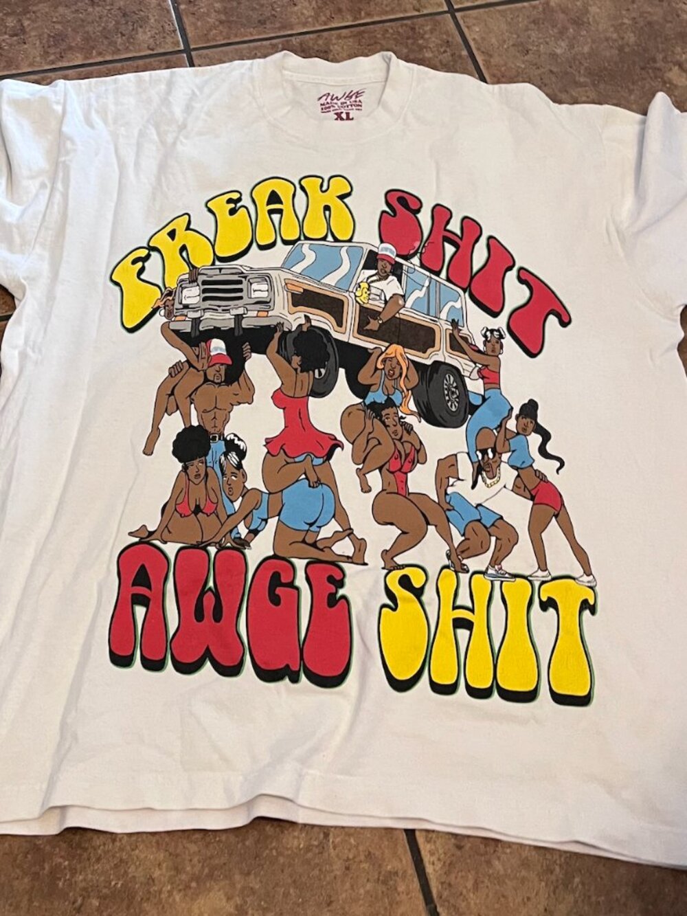 AWGE Asap Rocky Freak Sh*t Tee Shirt  Size XL